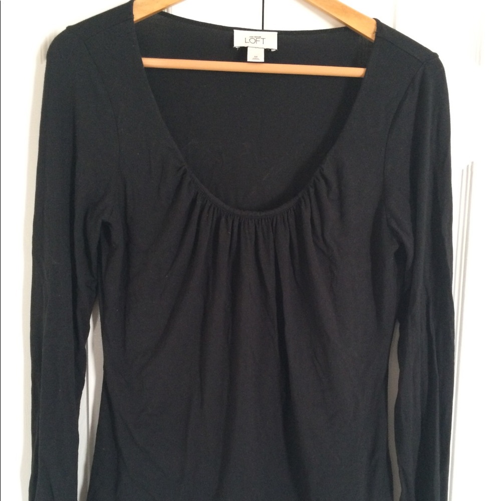 Loft Black long sleeve top